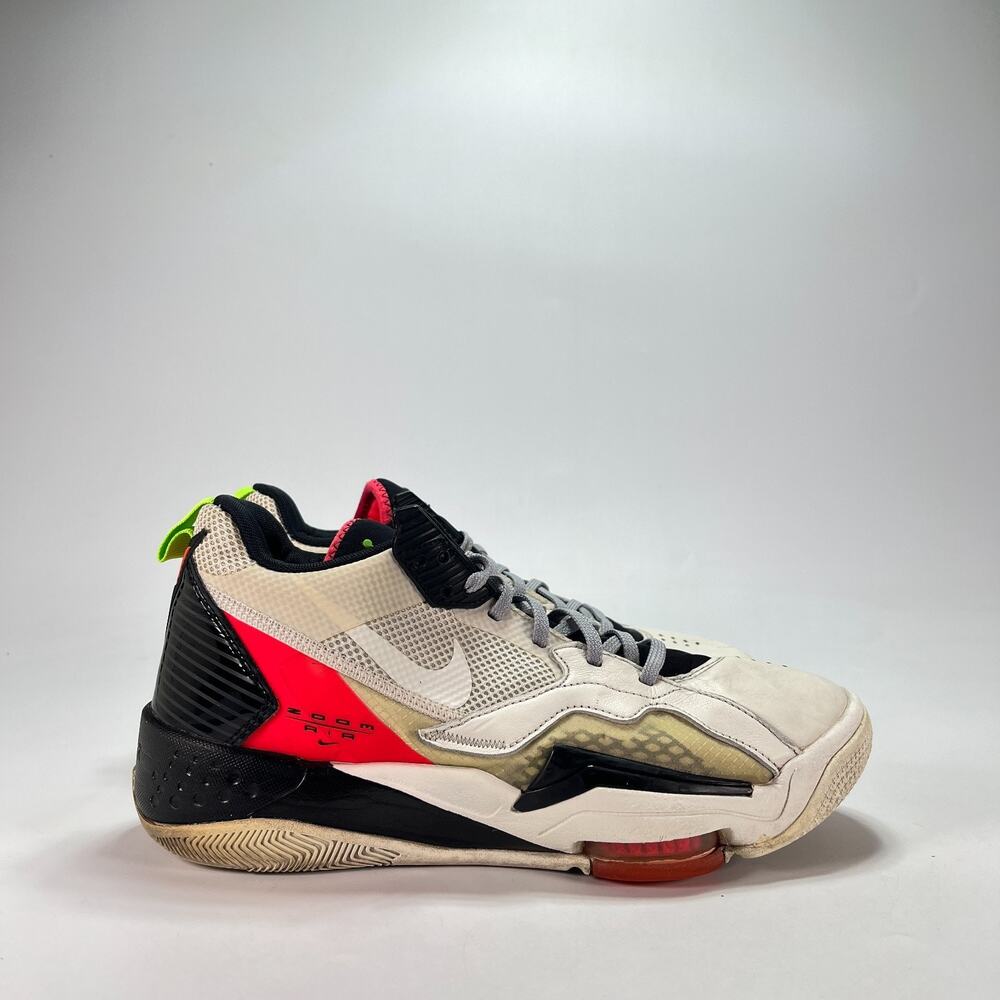 Jordan Zoom 92 White Flash Crimson Basketball Shoes CK9183-100 Men's Size 9.5